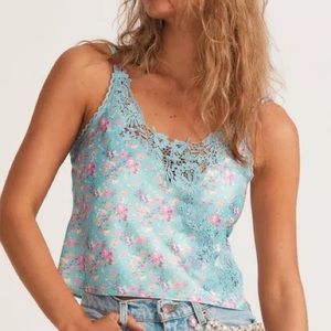 LoveShackFancy Blue Floral Lylia Cami Size Large